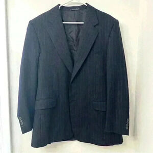 REDAELLI Navy Blue Suit Blazer For Men 100%‎ Virgin Wool Large